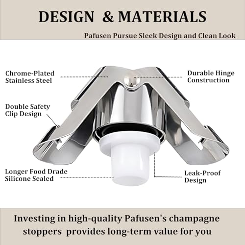 Close up of Pafusen champagne sealer locking mechanism
