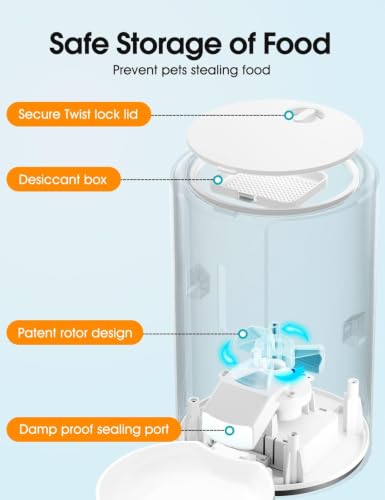Side profile of WOPET timed pet feeder
