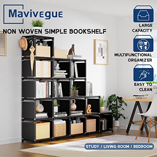 Completed Mavivegue bookcase holding various home items