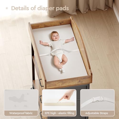 Waterproof PVC changing pad on YeTom table