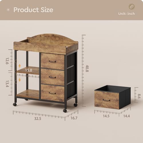 Full assembly of YeTom baby nursery dresser