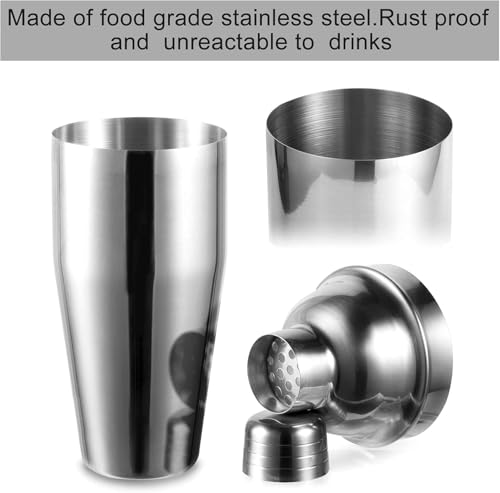 WPHUAW cocktail shaker set components and bar spoon