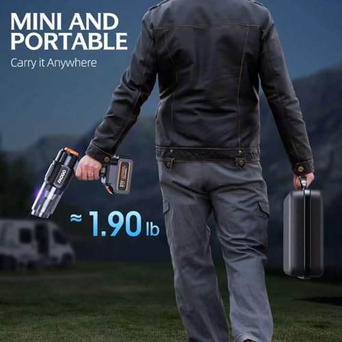 Portable vacuum used for inflating air mattress
