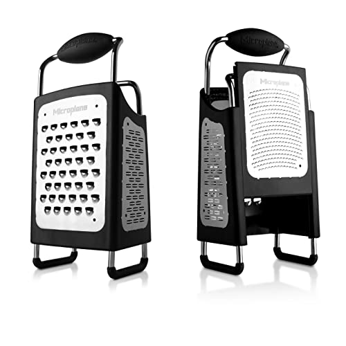 Microplane box grater side view with blades