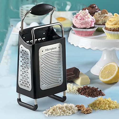Top down view of Microplane four sided grater
