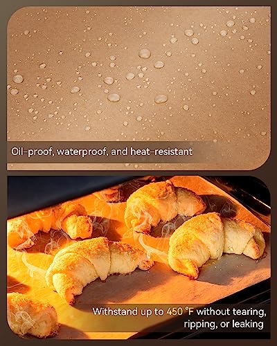 Parchment paper used inside an air fryer basket
