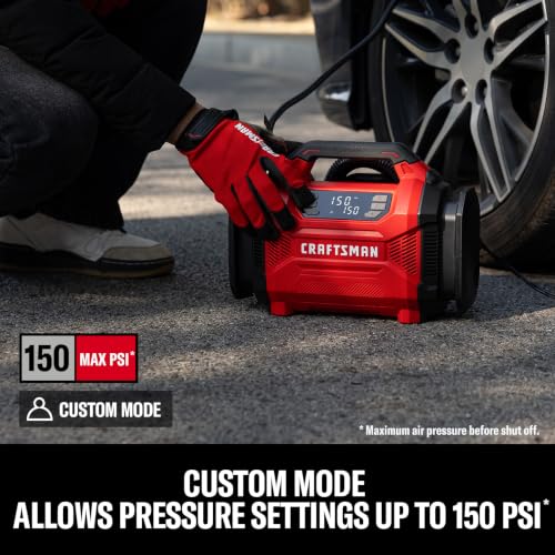 CRAFTSMAN inflator with air hose and nozzle