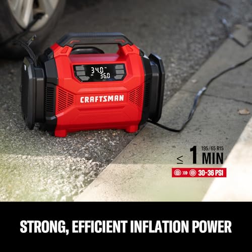 Integrated LED light on tire inflator