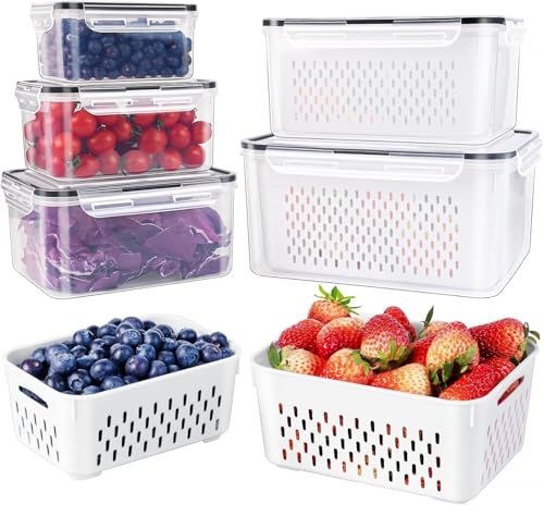 Freshmage 5 PCS Large Fruit Storage Containers set
