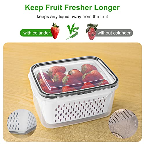 Freshmage storage containers showing colander insert