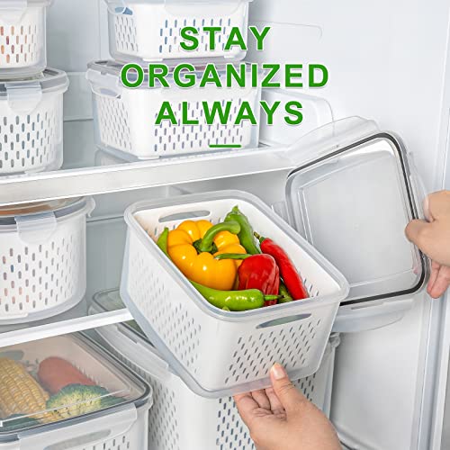Freshmage containers stacked for fridge organization