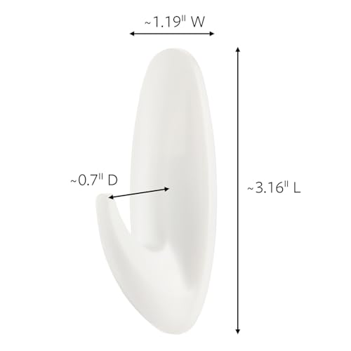 Set of 6 Command hooks for wall organization