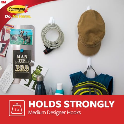 White medium Command hook adhesive strip