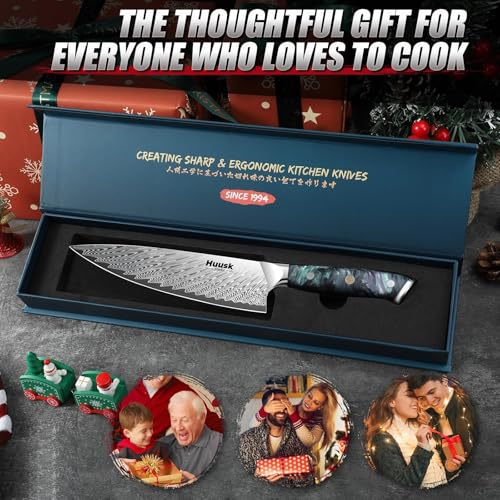 Huusk chef knife stored in its protective sheath