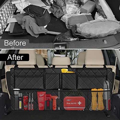 Femuar trunk organizer loaded with items