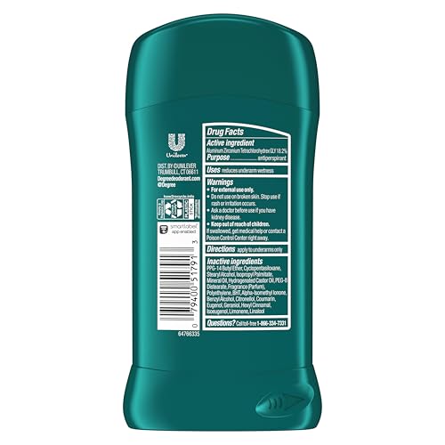 Degree Men Ultra Fresh Cool Rush stick label