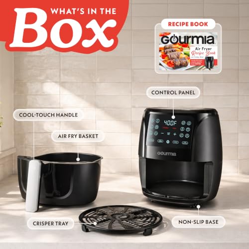 Gourmia air fryer basket and removable crisper tray