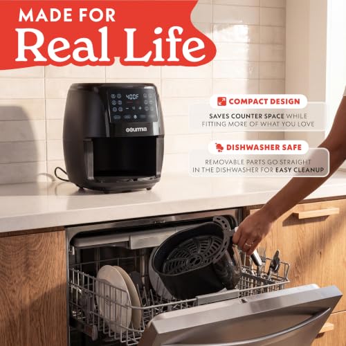 Rear view of the Gourmia air fryer unit