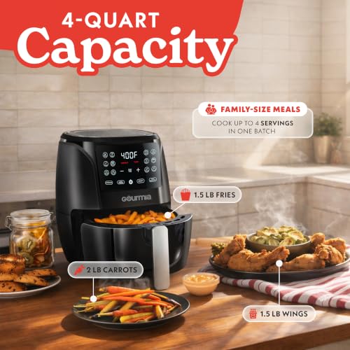 Gourmia air fryer showing the heating element area