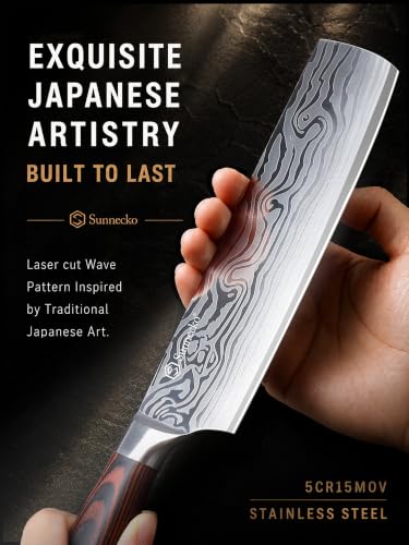 Silver high-carbon steel nakiri blade