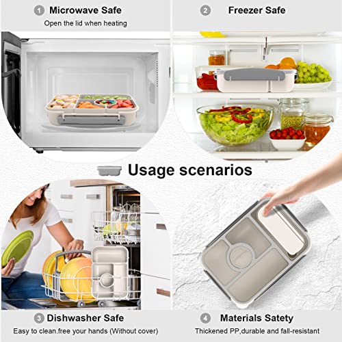 Locking clips on Amathley white bento box