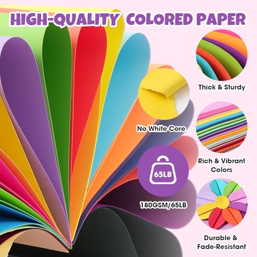 TUXIYA cardstock showing consistent core color