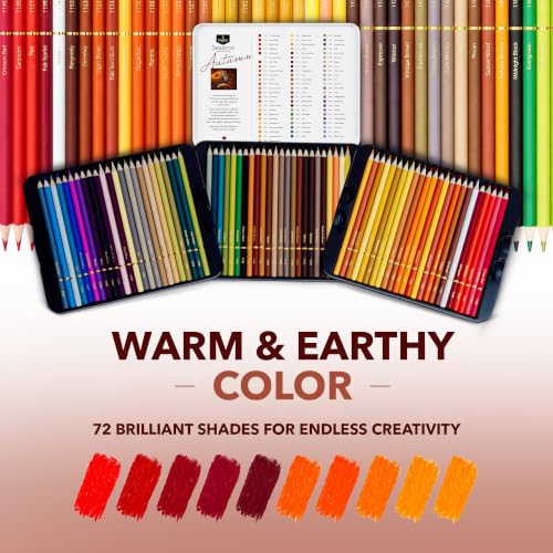 Autumn-inspired colored pencils for blending