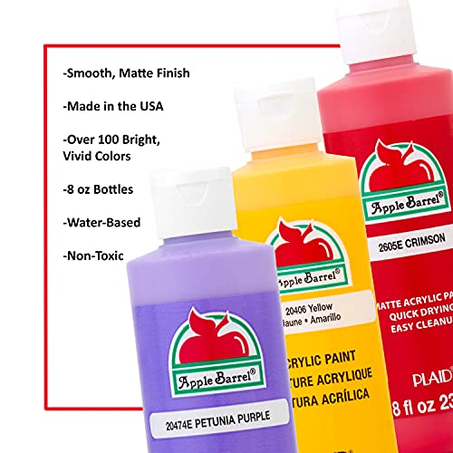 Close up of Apple Barrel matte acrylic paint formula