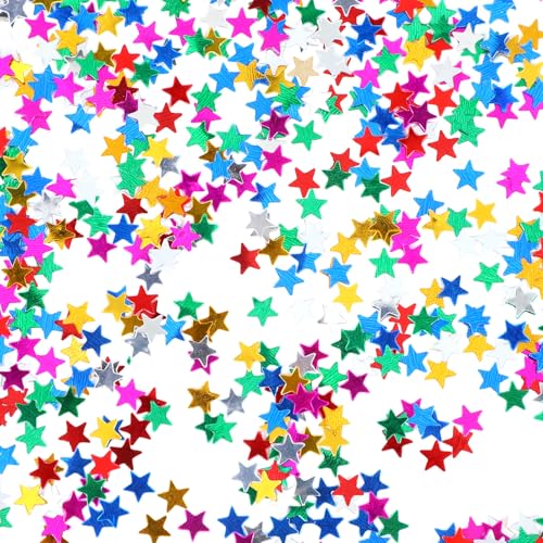 Psiriol metallic foil confetti on a table