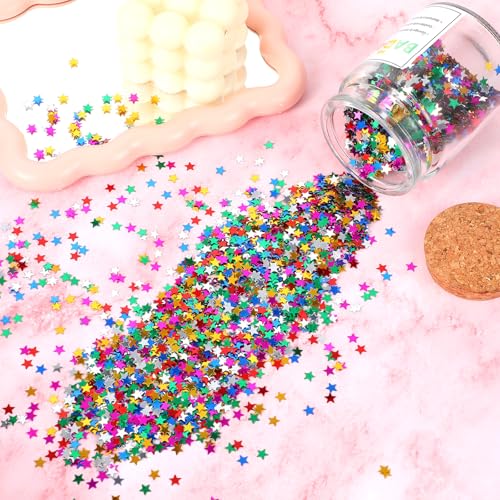 Psiriol 5mm star confetti scattered