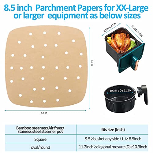 200PCS parchment paper package for air fryers