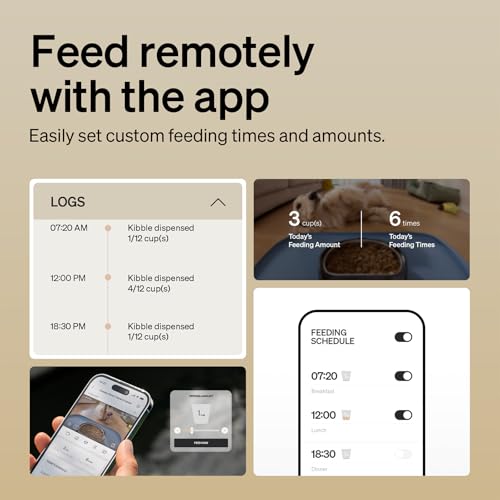 Mobile app interface for PETLIBRO pet feeder