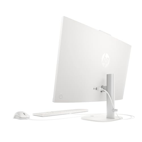 Lifestyle view of HP OmniStudio 27-inch desktop setup