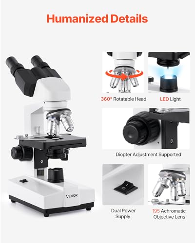 Microscope with condenser and light