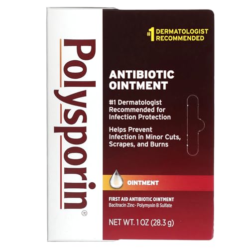 Close up of Polysporin antibiotic ointment packaging