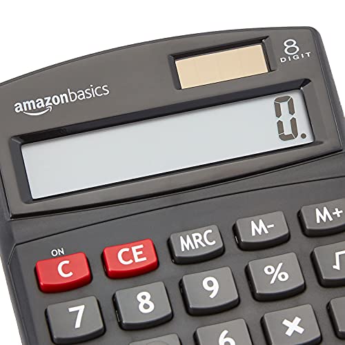 Top view of the Basics desktop calculator display