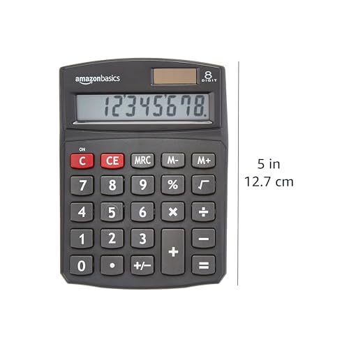Basics calculator showing the LCD output screen