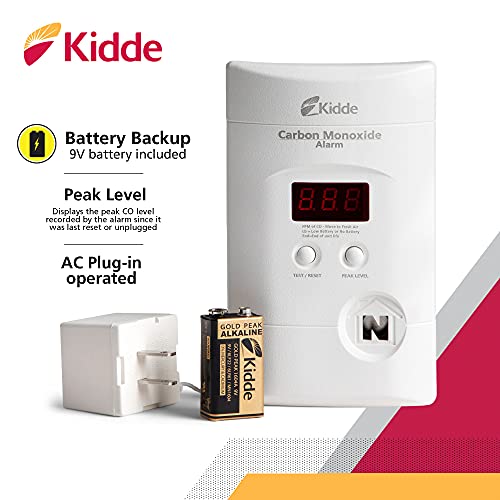 Kidde detector plugged into wall outlet