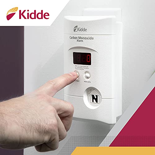Rear view showing battery compartment for Kidde unit