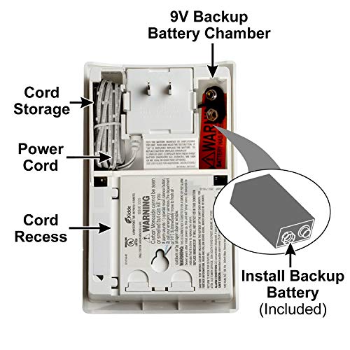 Close up of Kidde sensor venting system