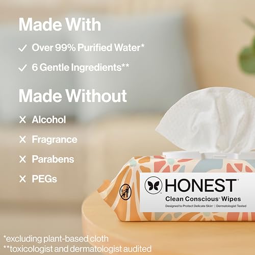 Detailed view of the compostable wipe texture