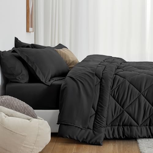 Bedding set styled in a modern bedroom