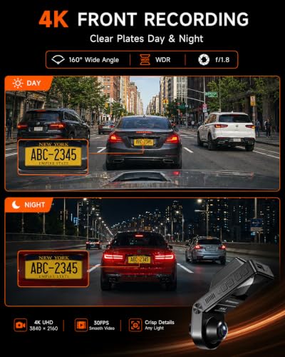 Front lens view of Ecomoment 4K dash cam