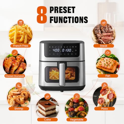 KMFurnila air fryer black side profile