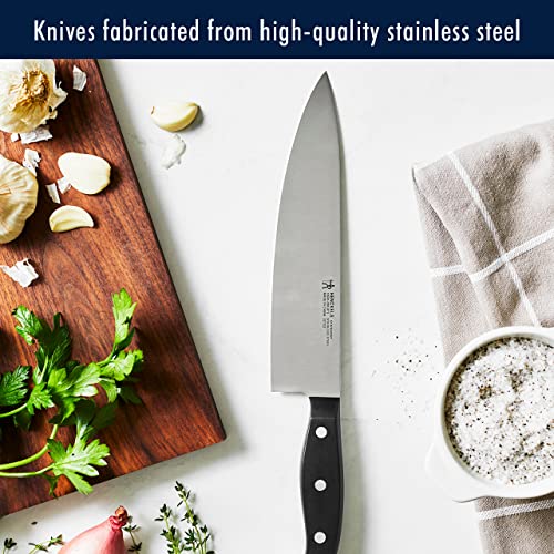 Henckels chef knife and utility knife close up