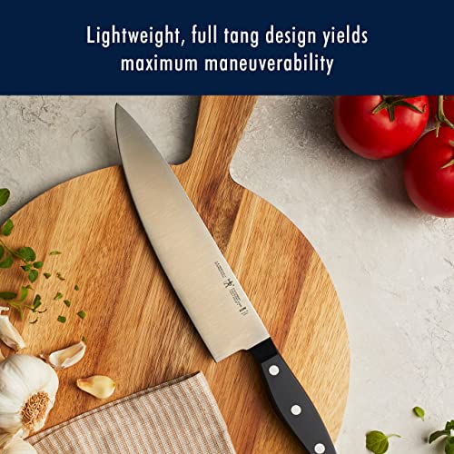 Henckels knife set hardwood block storage