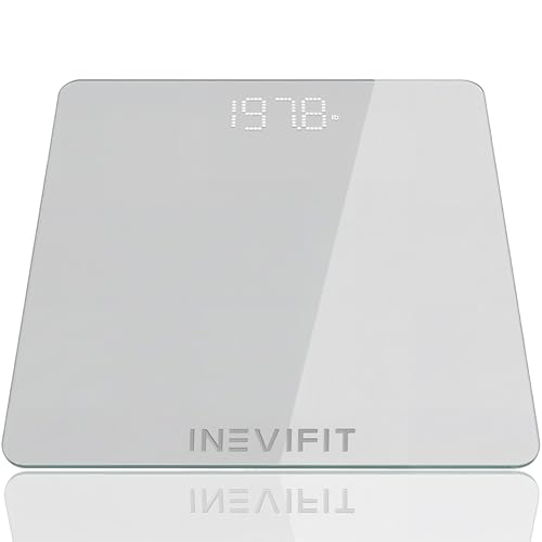 INEVIFIT Premium Digital Bathroom Scale Silver