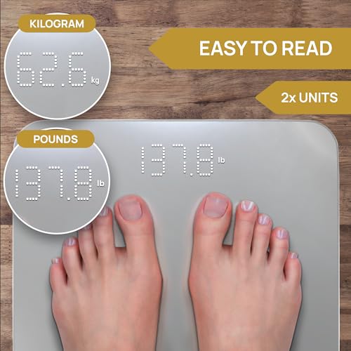 Top view of the INEVIFIT digital scale glass platform