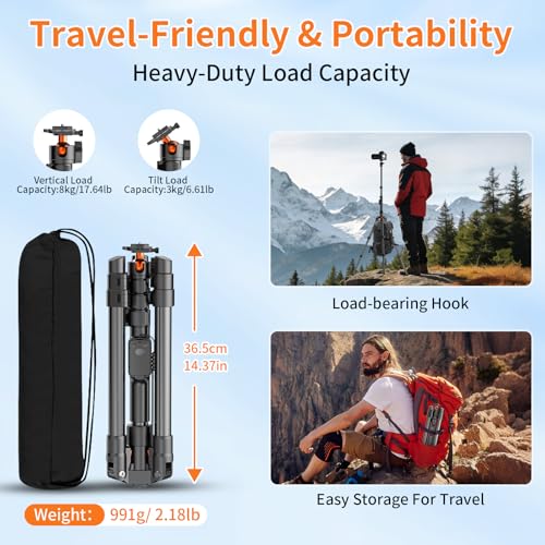 XXZU tripod holding a smartphone with phone mount