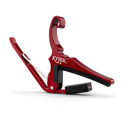 Kyser Quick-Change Guitar Capo Ruby Red front view